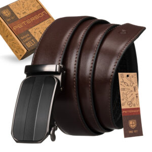 Elegancki pasek automatyczny ze skóry naturalnej - Peterson-1