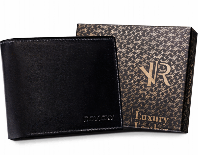 Elegancki portfel męski z dużą sekcją na dokumenty - Rovicky-1 Elegancki portfel męski z dużą sekcją na dokumenty - Rovicky-1