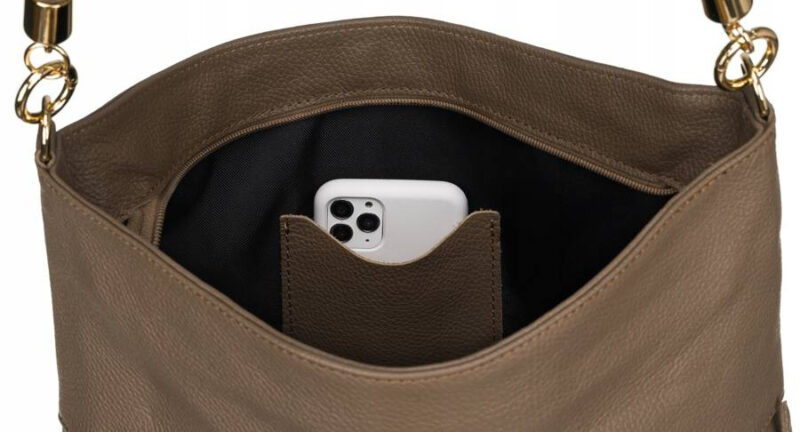 Shopperka w typie worka ze skóry naturalnej - Peterson-1