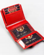 Średnich rozmiarów, skórzany portfel damski - Peterson-6