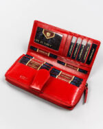 Duży, skórzany portfel damski na zamek i zatrzask - Peterson-8