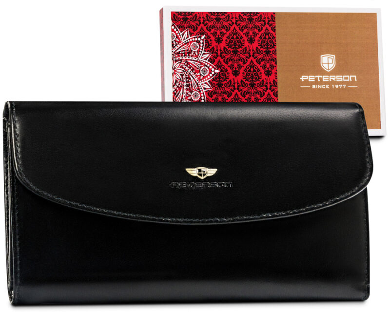 Elegancki, duży portfel damski ze skóry naturalnej - Peterson-1 Elegancki, duży portfel damski ze skóry naturalnej - Peterson-1