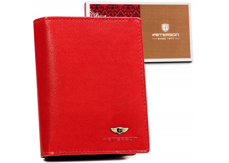 Skórzany portfel damski średnich rozmiarów - Peterson-1 Skórzany portfel damski średnich rozmiarów - Peterson-1