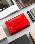 Skórzany, średni portfel damski na zatrzask - Peterson-2