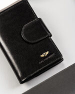 Skórzany, średni portfel damski na zatrzask - Peterson-3