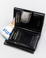 Skórzany, średni portfel damski na zatrzask - Peterson-6