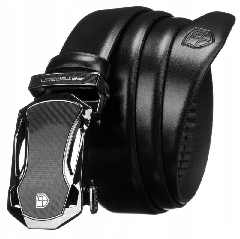 Skórzany pasek męski z automatyczną klamrą - Peterson-1