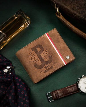 Skórzany portfel męski z patriotycznym wzorem - Peterson-1