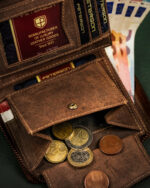 Duży, skórzany portfel męski z systemem RFID - Peterson-9