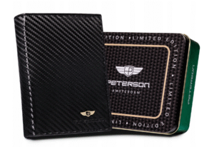 Duży, skórzany portfel męski bez zapięcia - Peterson-1
