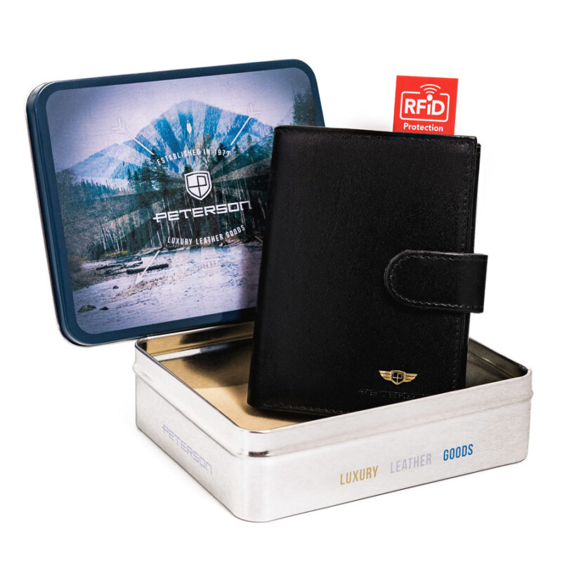 Skórzany portfel na karty z systemem RFID Protect - Peterson-1 Skórzany portfel na karty z systemem RFID Protect - Peterson-1