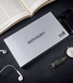 Skórzana saszetka na pasek z zakładkami na karty - Rovicky-11