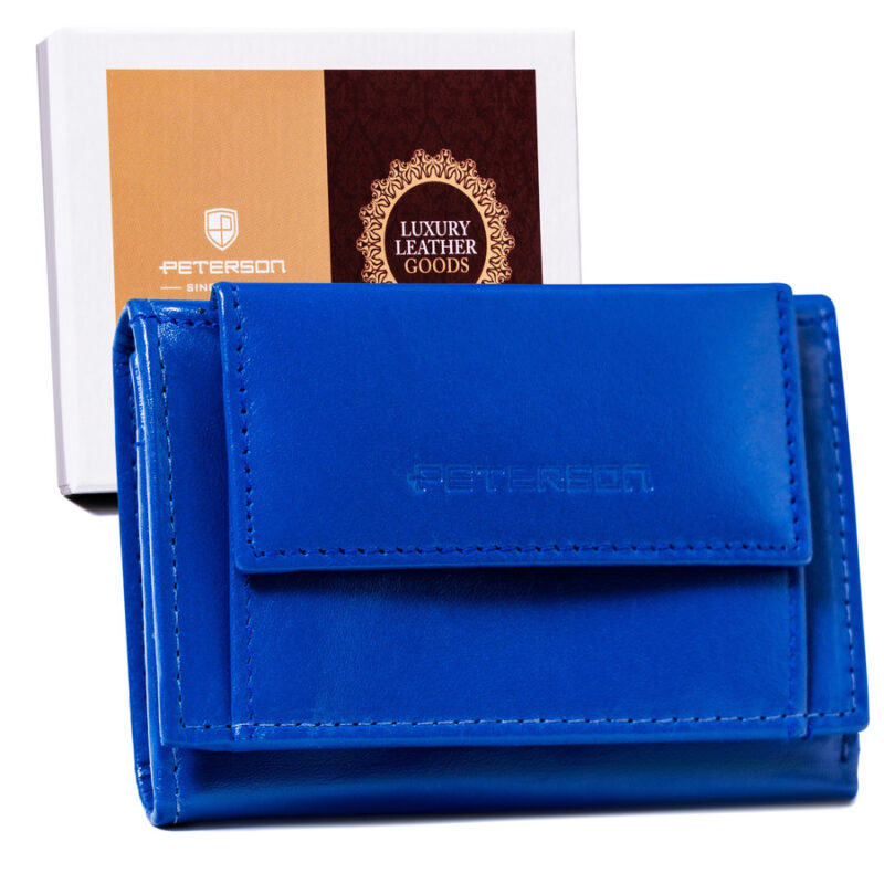 Mały, skórzany portfel damski z systemem RFID Protect - Peterson-1 Mały, skórzany portfel damski z systemem RFID Protect - Peterson-1