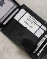 Skórzany portfel męski z kieszonką na rewersie - Cavaldi-8