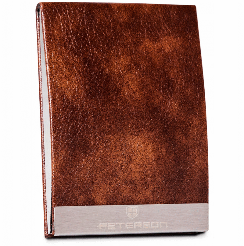 Wizytownik ze skóry ekologicznej - Peterson-1