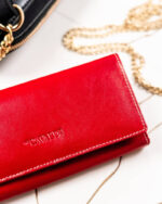 Skórzany portfel damski w orientacji poziomej na zatrzask - 4U Cavaldi-2