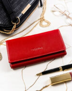 Skórzany portfel damski w orientacji poziomej na zatrzask - 4U Cavaldi-8