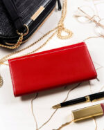 Skórzany portfel damski w orientacji poziomej na zatrzask - 4U Cavaldi-3