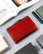 Portfel damski ze skóry naturalnej z portmonetką na bigiel, RFID - Cavaldi-4