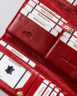 Duży, skórzany portfel damski na zatrzask z systemem RFID - Rovicky-10