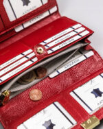 Duży, skórzany portfel damski na zatrzask z systemem RFID - Rovicky-8