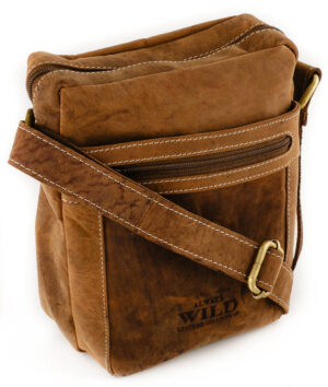 Męska listonoszka z bydlęcej skóry naturalnej - Always Wild-1