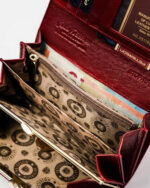 Zestaw prezentowy: skórzany portfel damski na zatrzask i woda perfumowana Velvet - Peterson-7