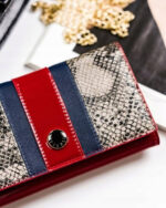 Zestaw prezentowy: skórzany portfel damski na zatrzask i woda perfumowana Velvet - Peterson-3