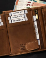 Duży, pionowy portfel męski ze skóry naturalnej - Always Wild-9