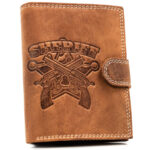 Duży, pionowy portfel męski ze skóry naturalnej - Always Wild-10