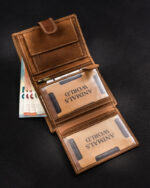 Duży, pionowy portfel męski ze skóry naturalnej - Always Wild-5