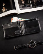 Duży, skórzany portfel męski bez zapięcia - Rovicky-5