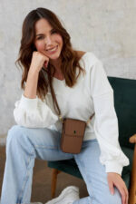 Mini torebka-portfel ze skóry ekologicznej - Peterson-2