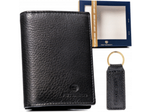 Zestaw prezentowy: skórzany portfel męski i brelok - Peterson-1