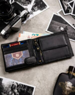 Zestaw prezentowy: skórzany portfel męski i brelok - Peterson-5