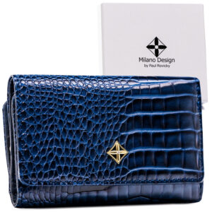 Portfel damski ze skóry ekologicznej zamykany na zatrzask - Milano Design-1