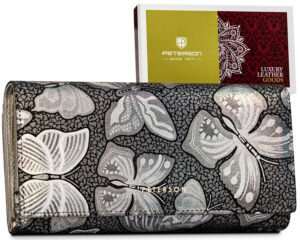 Duży, skórzany portfel damski na zatrzask - Peterson-1