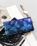 Duży, pionowy portfel damski ze skóry naturalnej na suwak i magnes - Peterson-2