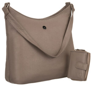 Skórzana torebka damska w zestawie z portfelem - Peterson-1