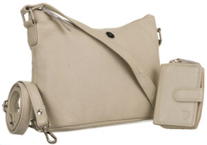 Torba skórzana+portfel PTN D73-DS Light Beige-1