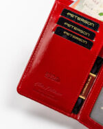 Portfel damski ze skóry ekologicznej z ozdobnym tłoczeniem - Peterson-6