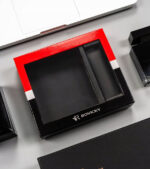 Zestaw prezentowy: skórzany portfel męski i brelok - Rovicky-9