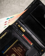 Zestaw prezentowy: skórzany portfel męski, etui na karty i brelok - Peterson-10