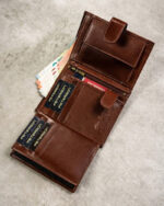 Zestaw prezentowy: skórzany portfel męski, etui na karty i brelok - Peterson-7