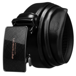 Skórzany pasek męski z klamrą automatyczną - Peterson-1