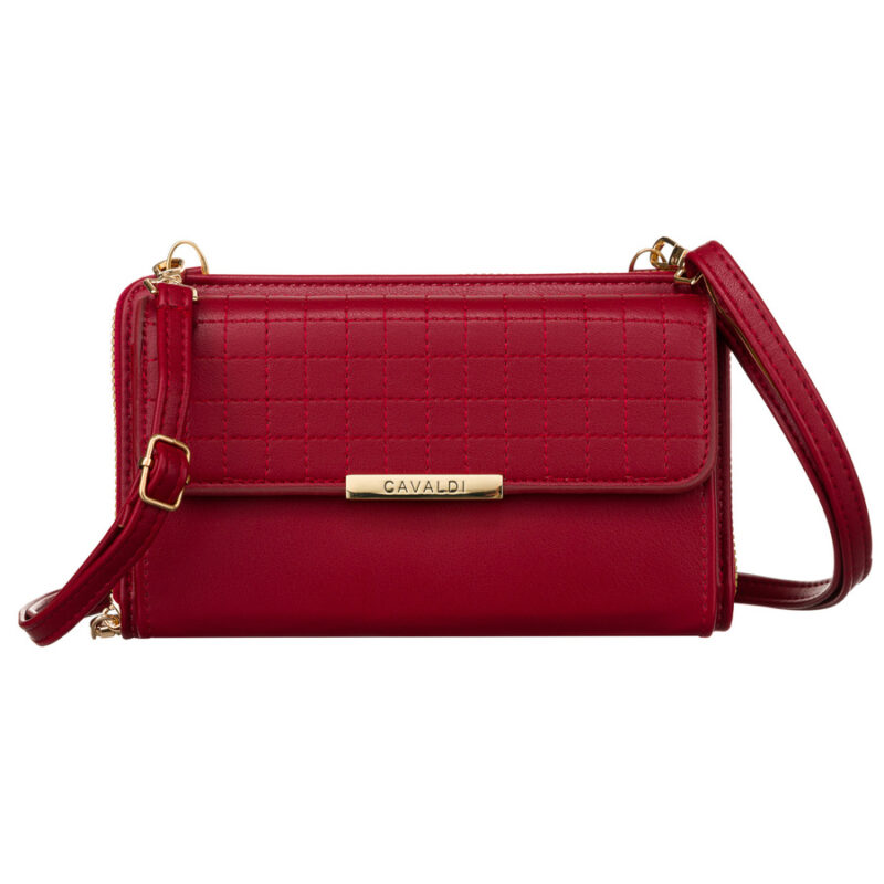 Elegancka mini torebka-portfel na długim, doczepianym pasku - 4U Cavaldi-1 Elegancka mini torebka-portfel na długim, doczepianym pasku - 4U Cavaldi-1