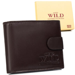 Portfel męski ze skóry bydlęcej z zabezpieczeniem RFID Protect - Always Wild-1