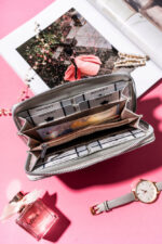 Duży portfel-piórnik damski ze skóry ekologicznej - Rovicky-5