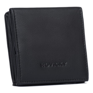 Mały, praktyczny portfel damski ze skóry naturalnej - Rovicky-1