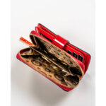 Modny portfel damski w kolorze czerwonym wykonany ze skóry naturalnej - Peterson-10